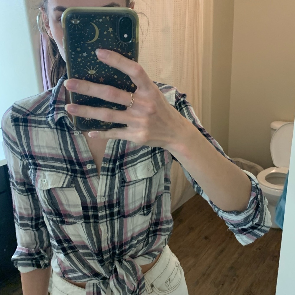 Paige plaid button down